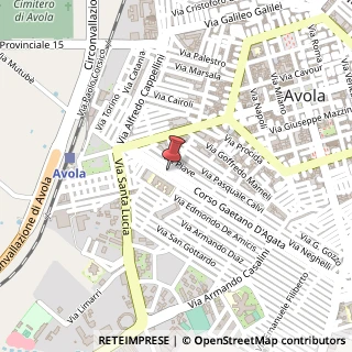 Mappa Corso Gaetano D'Agata,  30, 96012 Avola, Siracusa (Sicilia)