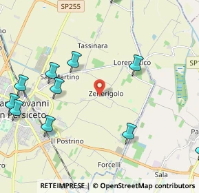 Mappa Via Zenerigolo, 40017 San Giovanni in Persiceto BO, Italia (2.89833)