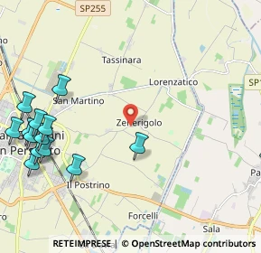 Mappa Via Zenerigolo, 40017 San Giovanni in Persiceto BO, Italia (2.96071)