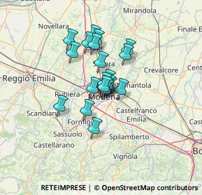 Mappa Via Lazzaro Spallanzani, 41124 Modena MO, Italia (8.877)