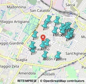 Mappa Via Lazzaro Spallanzani, 41124 Modena MO, Italia (0.849)