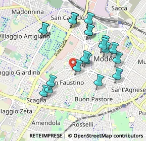 Mappa Via Lazzaro Spallanzani, 41124 Modena MO, Italia (0.9185)