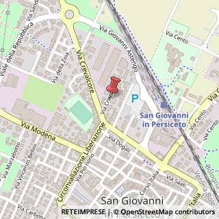 Mappa Via Crevalcore, 36, 40017 San Giovanni in Persiceto, Bologna (Emilia Romagna)