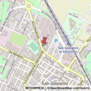 Mappa Via Crevalcore, 10/12, 40017 San Giovanni in Persiceto, Bologna (Emilia Romagna)