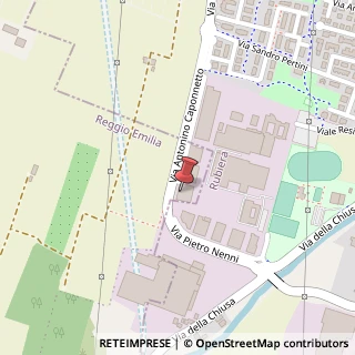 Mappa Via Antonio Caponnetto, 21, 42122 Reggio nell'Emilia, Reggio nell'Emilia (Emilia Romagna)