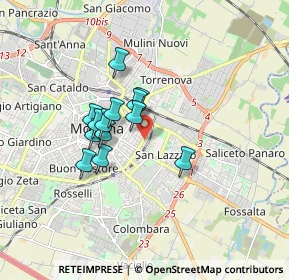 Mappa Via M. Bonacini, 41122 Modena MO, Italia (1.27769)