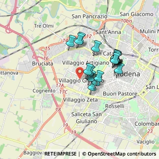 Mappa Via Edoardo Corsini, 41126 Modena MO, Italia (1.4535)