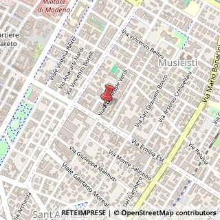 Mappa Viale Giuseppe Verdi,  25, 41100 Modena, Modena (Emilia Romagna)