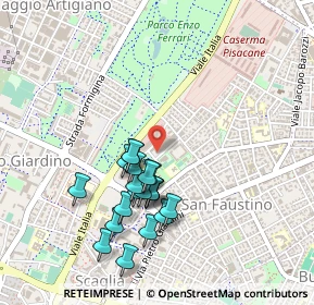 Mappa Via V. Padovani, 41124 Modena MO, Italia (0.4345)