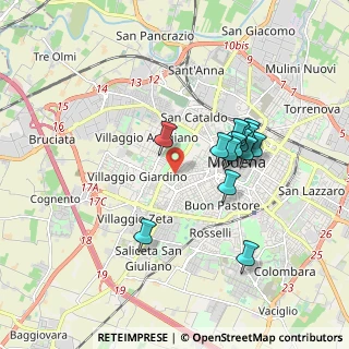 Mappa Via V. Padovani, 41124 Modena MO, Italia (1.60571)