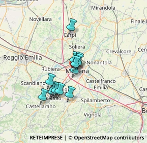 Mappa Via V. Padovani, 41124 Modena MO, Italia (10.22143)