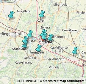 Mappa Via V. Padovani, 41124 Modena MO, Italia (14.12167)