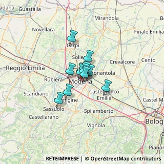 Mappa Via J.Peri, 41122 Modena MO, Italia (6.21417)