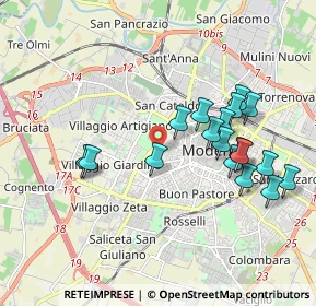Mappa Via Bartolomeo Bonasia, 41124 Modena MO, Italia (1.87444)