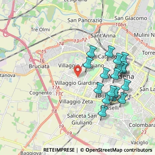 Mappa Viale Isacco Newton, 41100 Modena MO, Italia (2.10833)