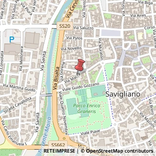 Mappa Via Macra, 56, 12038 Savigliano CN, Italia, 12038 Savigliano, Cuneo (Piemonte)