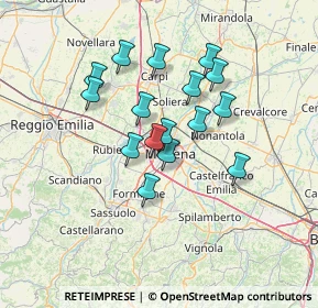 Mappa Via Talete di Mileto, 41126 Modena MO, Italia (11.10188)