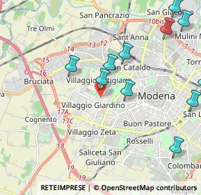 Mappa Via Talete di Mileto, 41126 Modena MO, Italia (2.52364)
