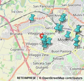 Mappa Via Talete di Mileto, 41126 Modena MO, Italia (1.96143)
