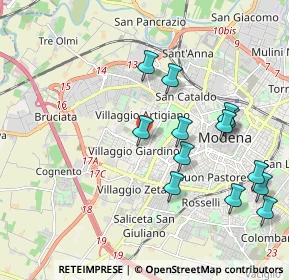 Mappa Via Talete di Mileto, 41126 Modena MO, Italia (2.10615)