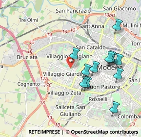 Mappa Via Talete di Mileto, 41126 Modena MO, Italia (1.96167)