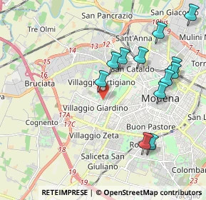 Mappa Via Talete di Mileto, 41126 Modena MO, Italia (2.2075)