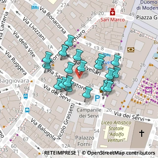 Mappa Via dei Servi, 41121 Modena MO, Italia (0.04286)