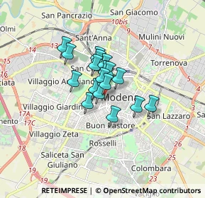Mappa Viale Jacopo Barozzi, 41124 Modena MO, Italia (0.97421)