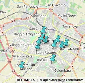 Mappa Viale Jacopo Barozzi, 41124 Modena MO, Italia (1.35364)