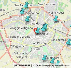 Mappa Viale Jacopo Barozzi, 41124 Modena MO, Italia (2.56286)