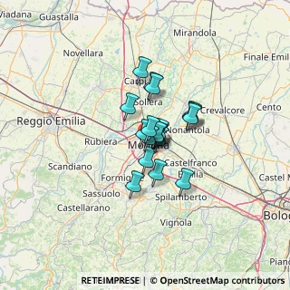 Mappa Via Beniamino Franklin, 41124 Modena MO, Italia (7.21316)