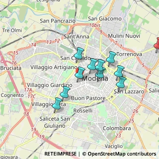 Mappa Via Beniamino Franklin, 41124 Modena MO, Italia (1.64182)