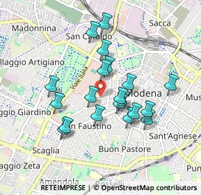 Mappa Via Beniamino Franklin, 41124 Modena MO, Italia (0.779)