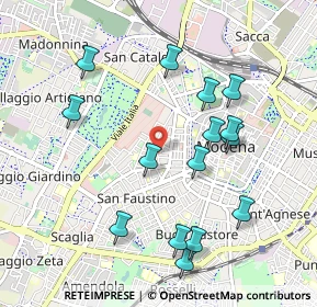 Mappa Via Beniamino Franklin, 41124 Modena MO, Italia (1.018)