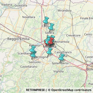 Mappa Largo Alfredo Nobel, 41126 Modena MO, Italia (7.42917)
