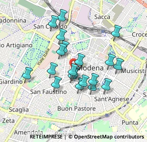 Mappa Viale Vittorio Veneto, 41124 Modena MO, Italia (0.757)