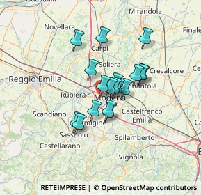 Mappa Via G. Rondelli, 41126 Modena MO, Italia (9.21667)