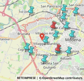 Mappa Via G. Rondelli, 41126 Modena MO, Italia (2.17067)