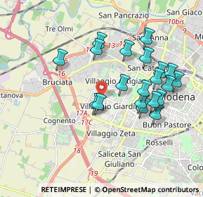 Mappa Via G. Rondelli, 41126 Modena MO, Italia (1.8305)