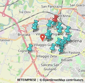 Mappa Via G. Rondelli, 41126 Modena MO, Italia (1.481)