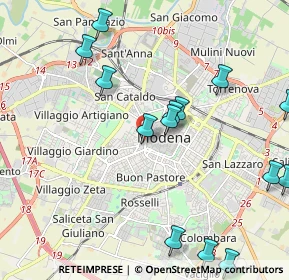 Mappa Viale Alessandro Tassoni, 41124 Modena MO, Italia (2.49357)