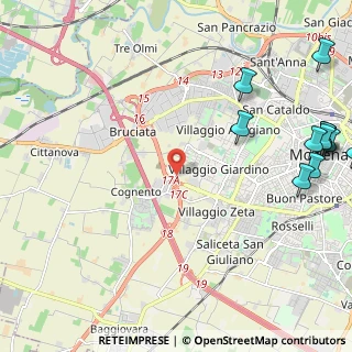 Mappa Via d'Avia Sud, 41126 Modena MO, Italia (3.55385)