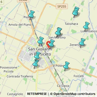 Mappa Via Gian Giuseppe Gherardi, 40017 San Giovanni in Persiceto BO, Italia (2.22083)