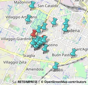 Mappa Via Giovanni Battista Morgagni, 41124 Modena MO, Italia (0.706)