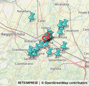 Mappa Via Giovanni Battista Morgagni, 41124 Modena MO, Italia (9.07789)