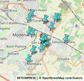 Mappa Via Enrico Martinelli, 41122 Modena MO, Italia (1.41158)
