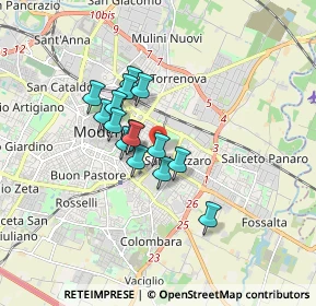 Mappa Via Ruggero Leoncavallo, 41122 Modena MO, Italia (1.21867)