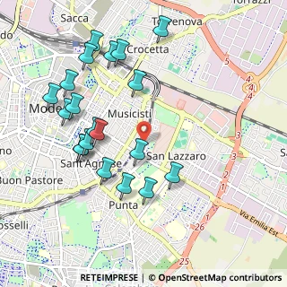 Mappa Via Ruggero Leoncavallo, 41122 Modena MO, Italia (1.0785)