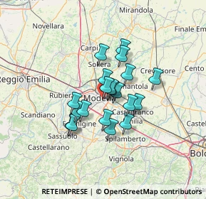 Mappa Via Monte Sabotino, 41124 Modena MO, Italia (9.1835)