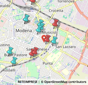 Mappa Via Monte Sabotino, 41124 Modena MO, Italia (0.94385)